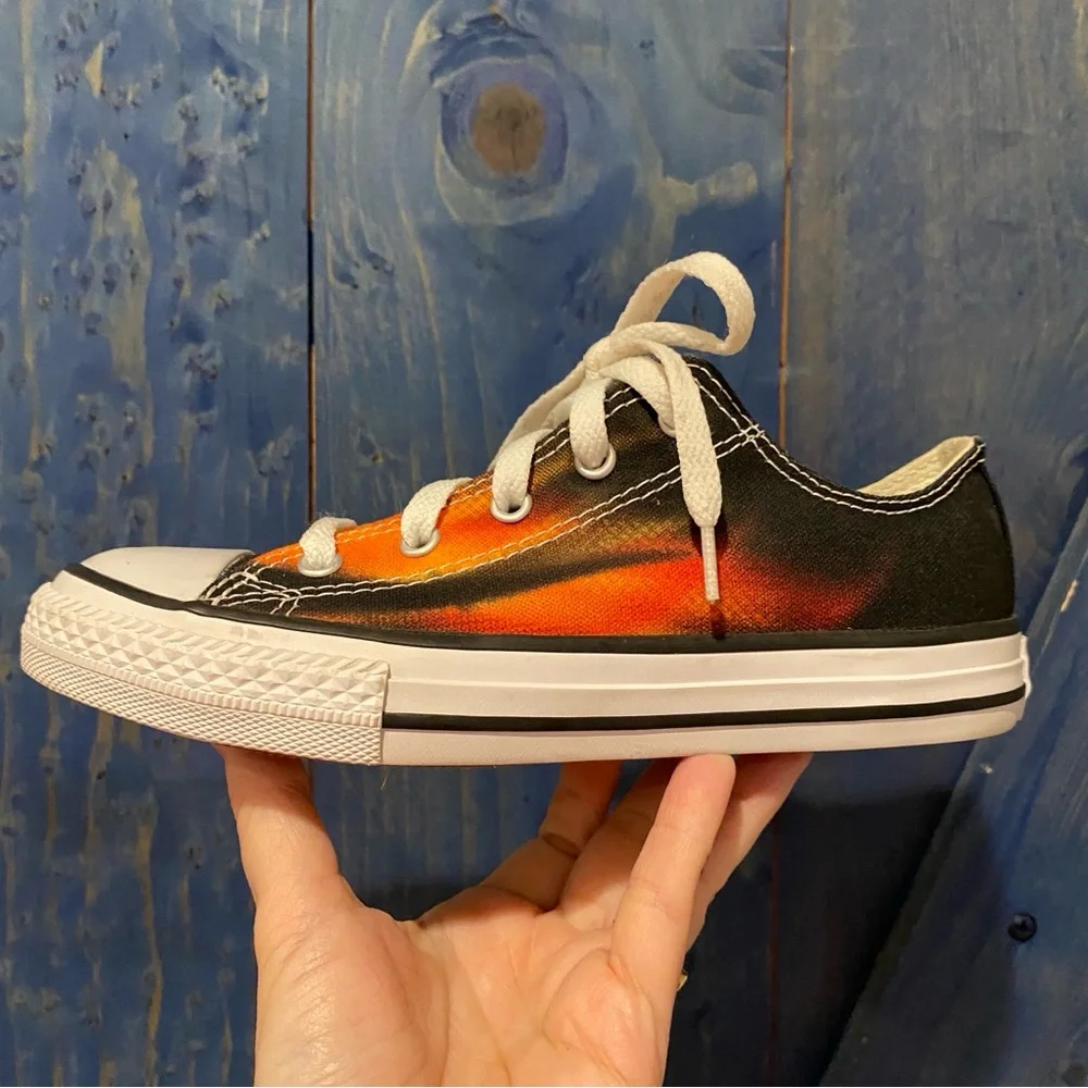 Converse Kids' Bold Fire Print Low Top Sneakers